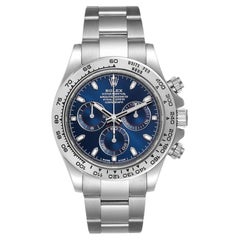 Rolex Cosmograph Daytona Oyster 116509 White Gold Watch Blue Dial