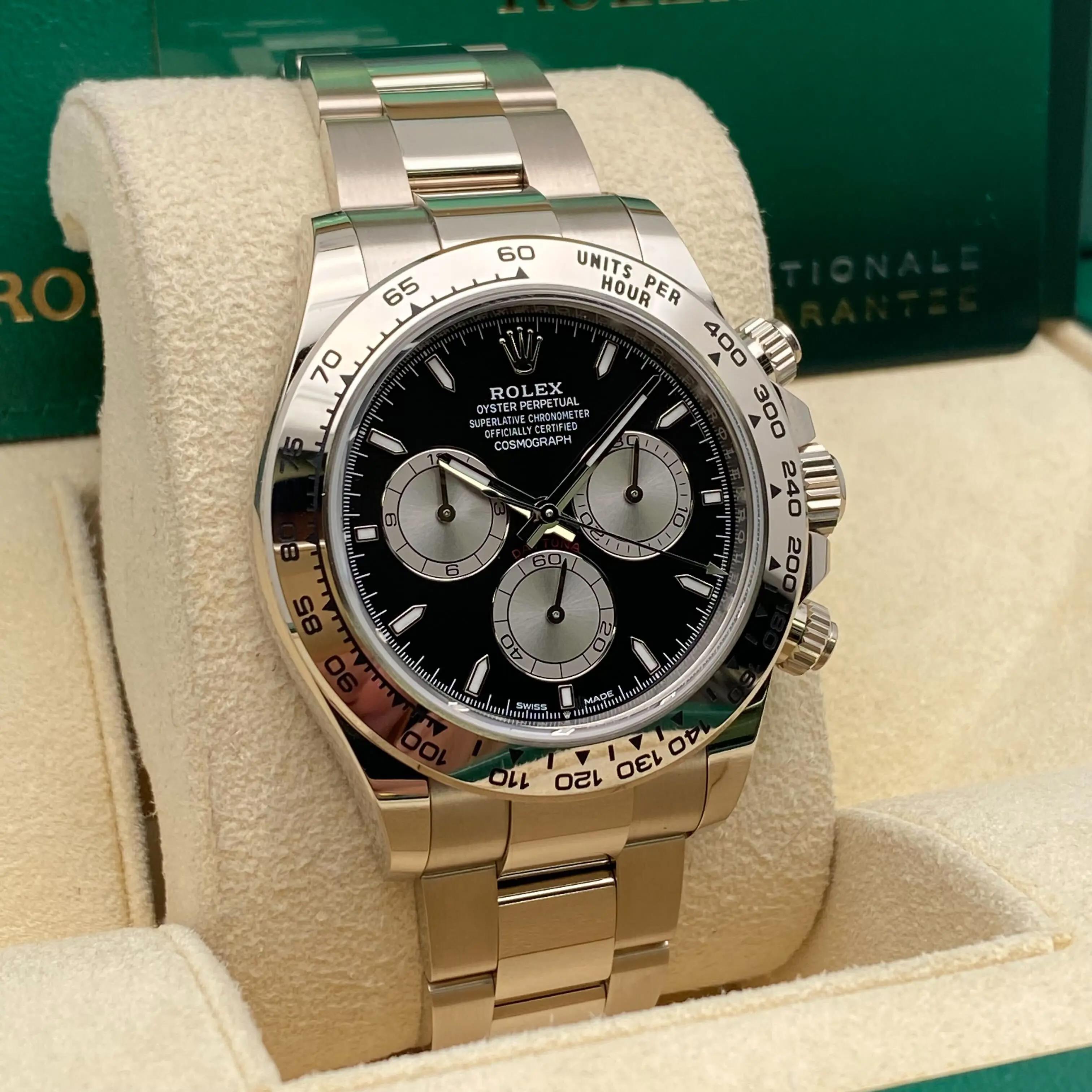 Uomo Rolex Cosmograph Daytona Baby LeMan 40 Oro Bianco 18K Quadrante Nero Orologio 126509 in vendita
