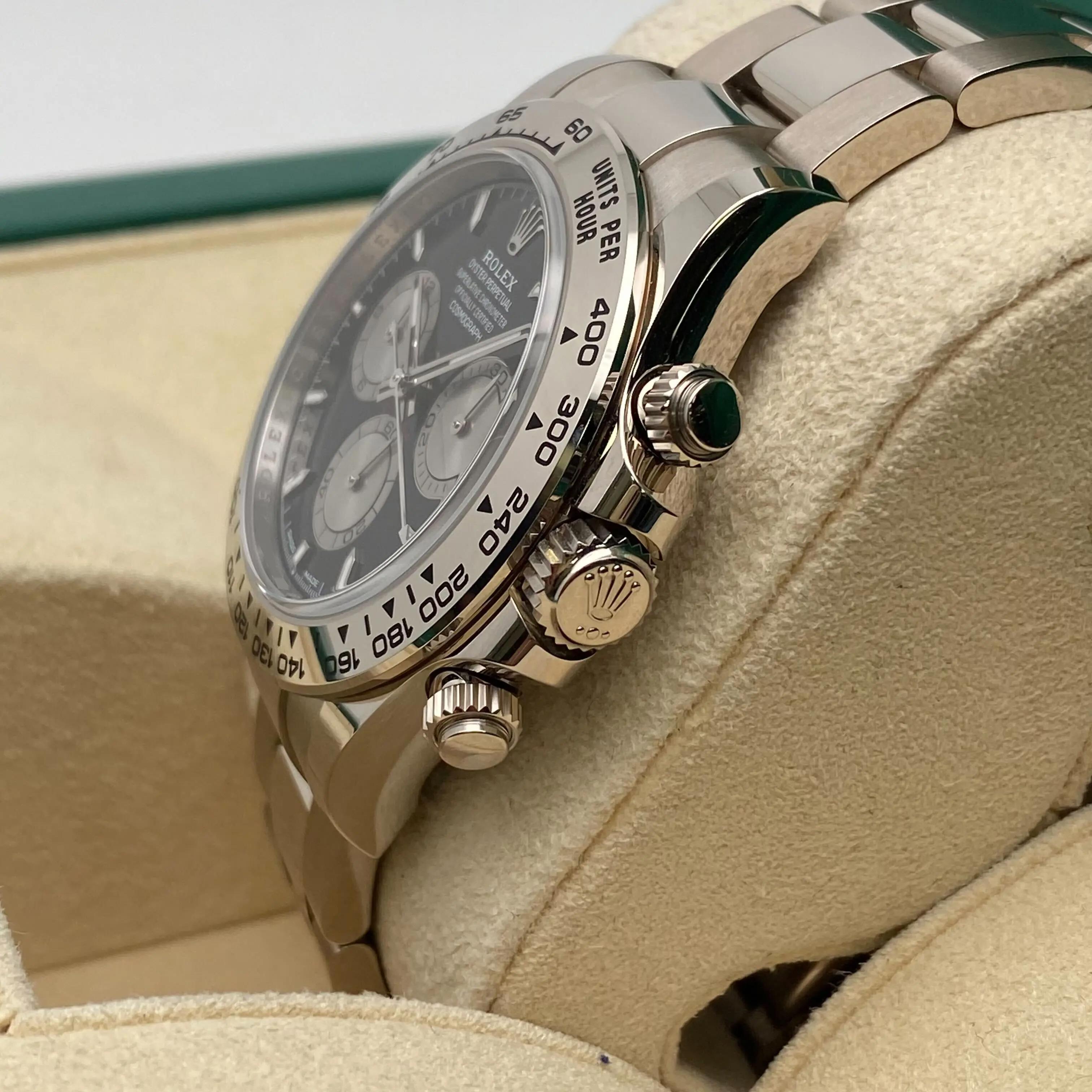 Rolex Cosmograph Daytona Baby LeMan 40 Oro Bianco 18K Quadrante Nero Orologio 126509 in vendita 1