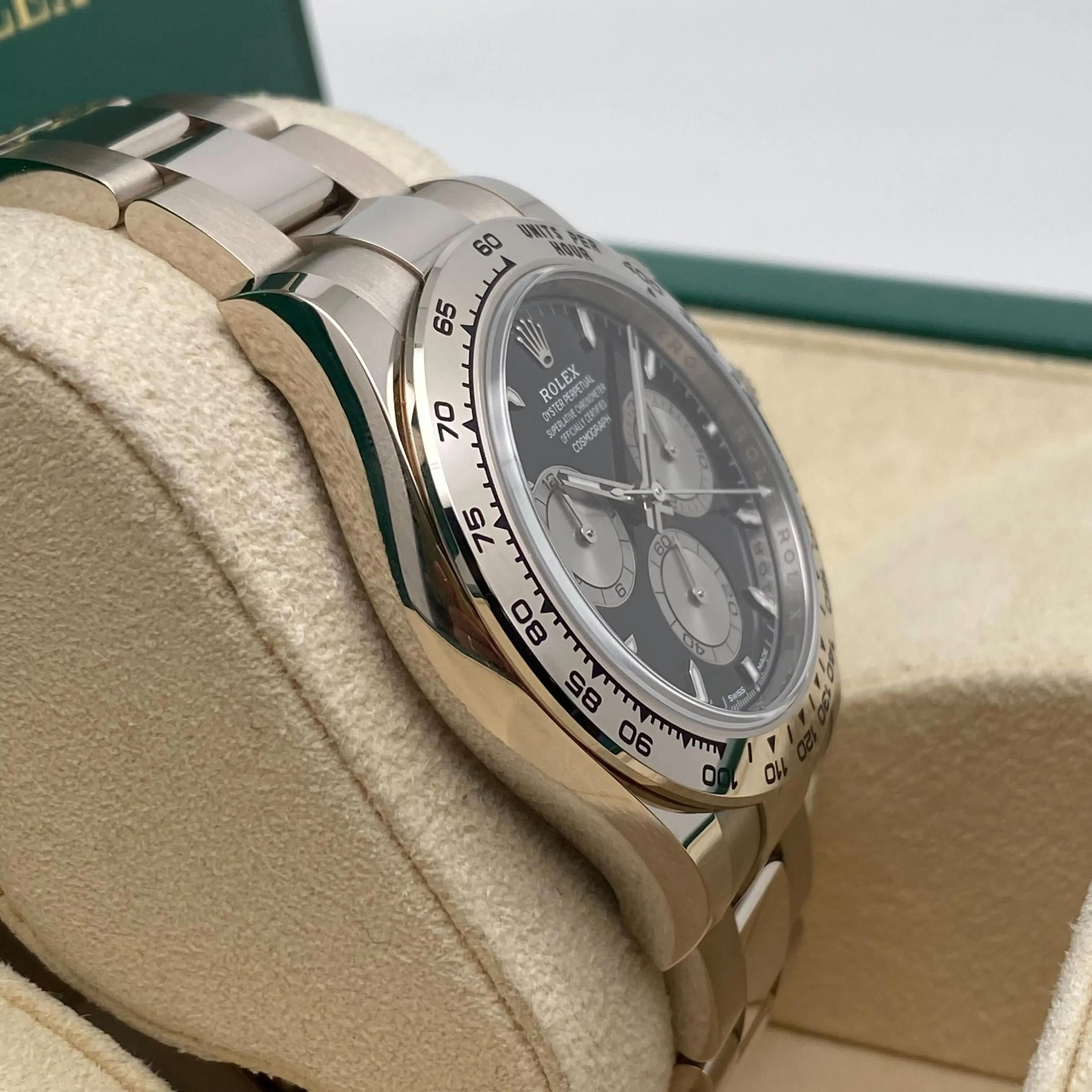 Rolex Cosmograph Daytona Baby LeMan 40 Oro Bianco 18K Quadrante Nero Orologio 126509 in vendita 2