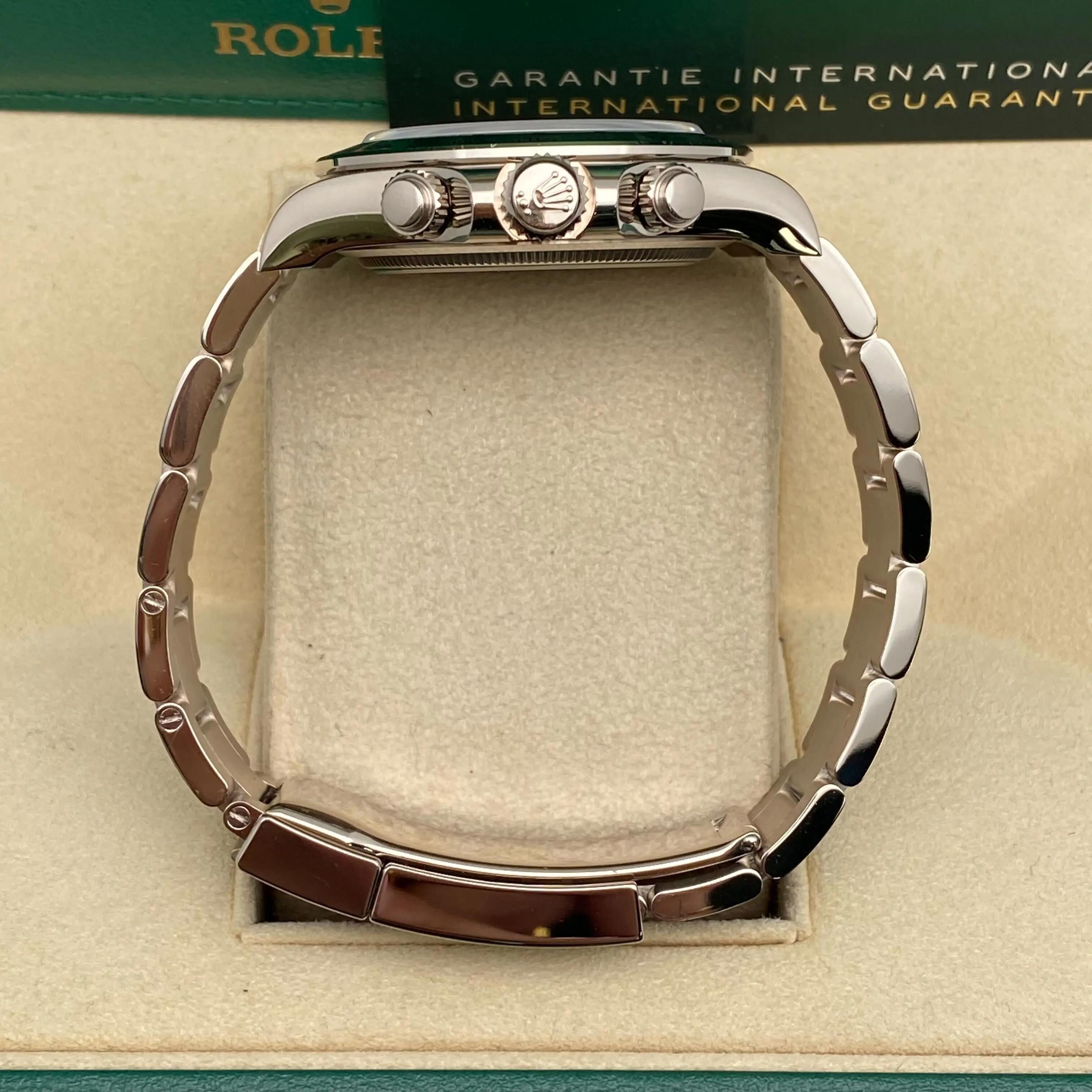 Rolex Cosmograph Daytona Baby LeMan 40 Oro Bianco 18K Quadrante Nero Orologio 126509 in vendita 5