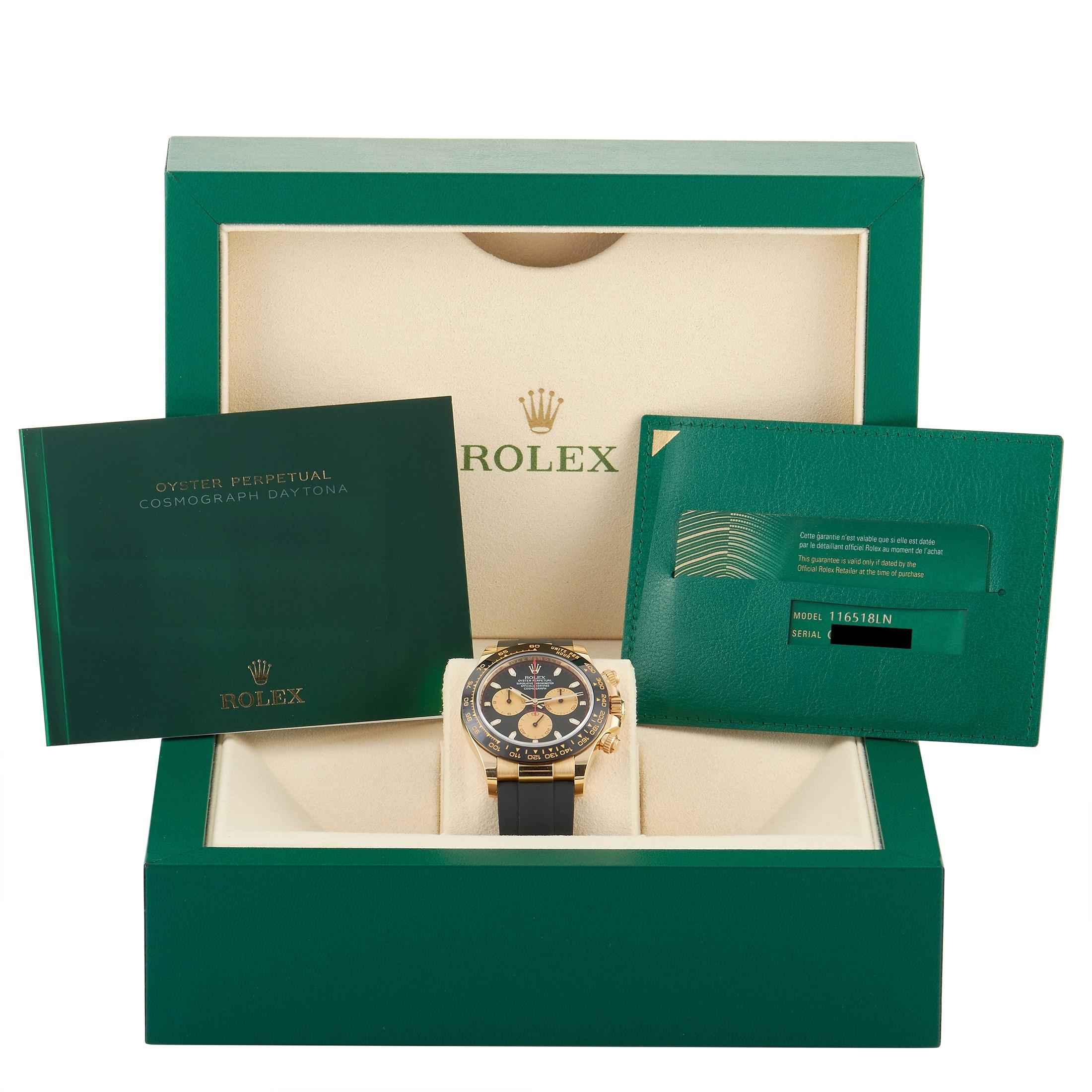 Rolex Cosmograph Daytona Black Dial Oysterflex Chronograph Watch 116518LN 1