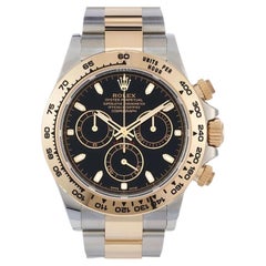 Used Rolex Cosmograph Daytona Black Dial Two Tone Watch Ref 116503