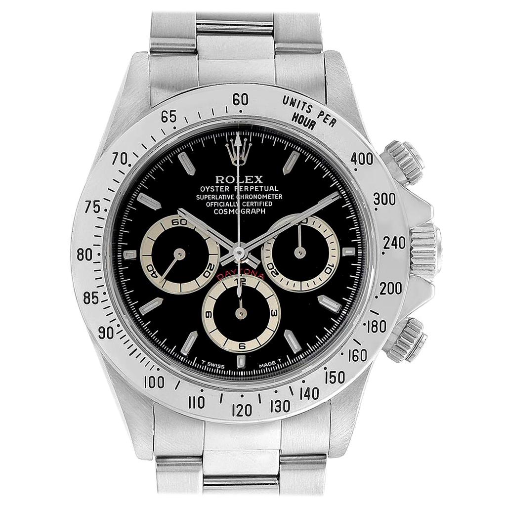 Rolex Cosmograph Daytona Black Dial Zenith Movement Watch 16520