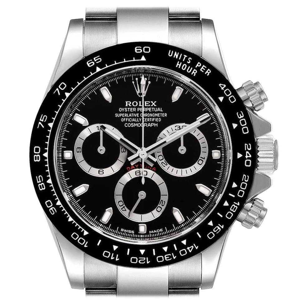 Rolex Cosmograph Daytona Ceramic Bezel Black Dial Mens Watch 116500 Unworn For Sale