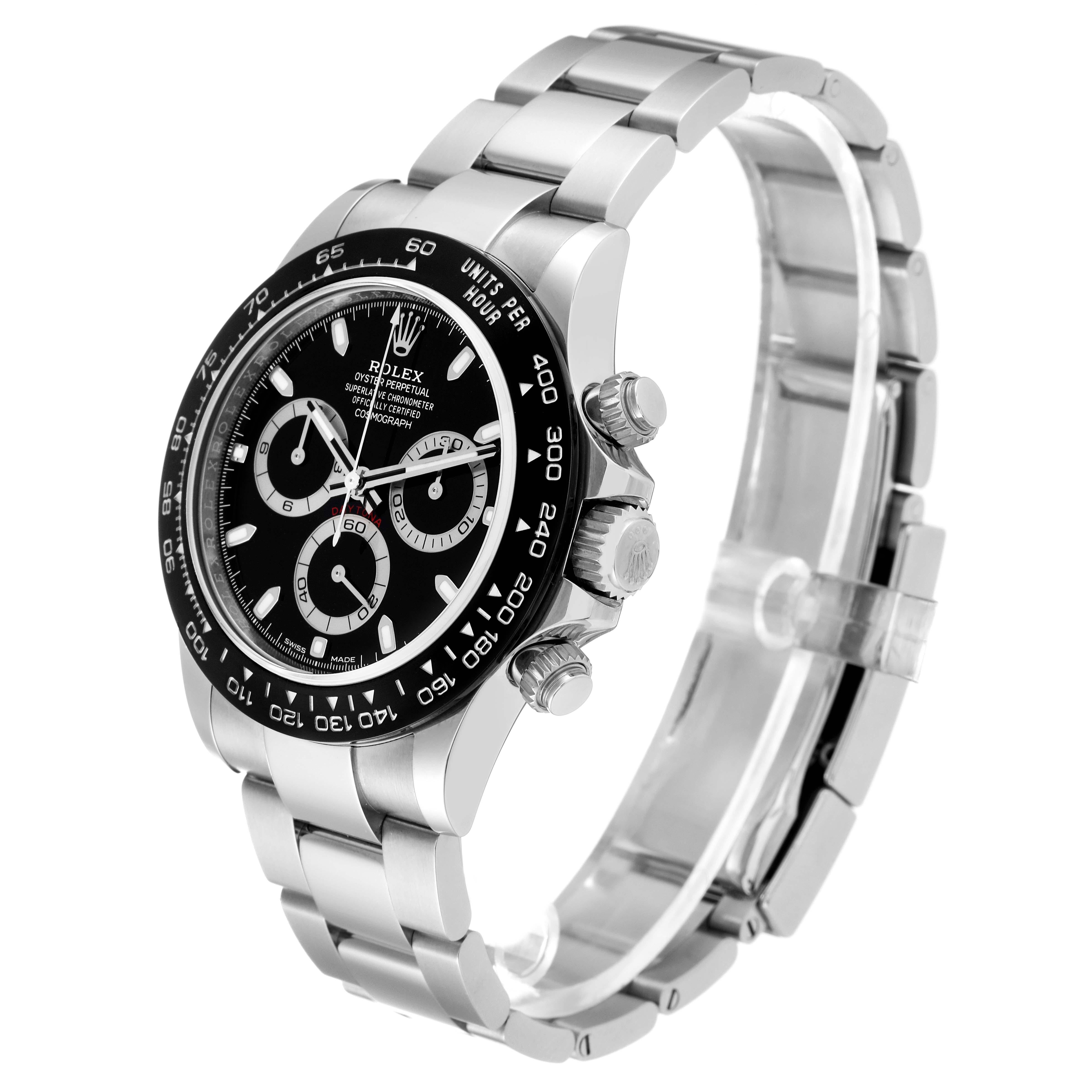 Men's Rolex Cosmograph Daytona Ceramic Bezel Black Dial Steel Mens Watch 116500 Unworn