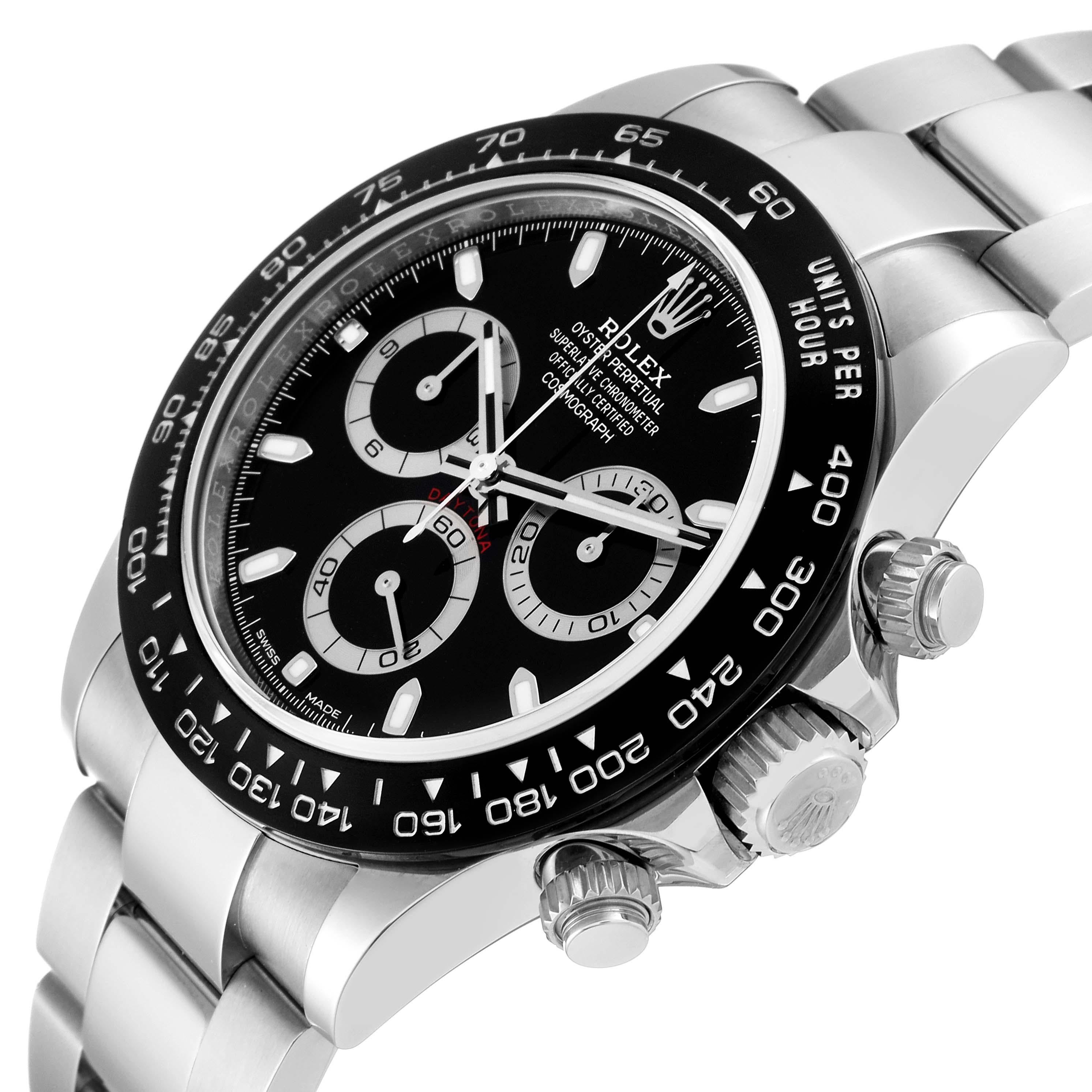 Rolex Cosmograph Daytona Ceramic Bezel Black Dial Steel Mens Watch 116500 Unworn 1