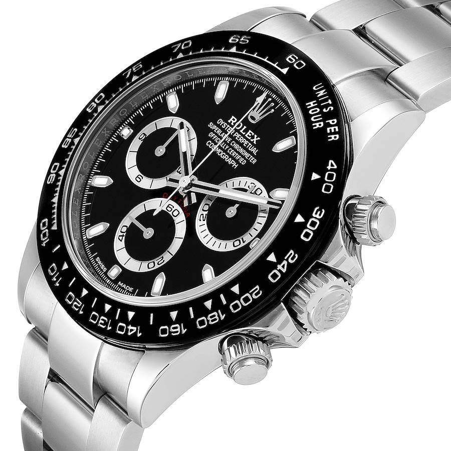 Men's Rolex Cosmograph Daytona Ceramic Bezel Black Dial Watch 116500 Box Card For Sale