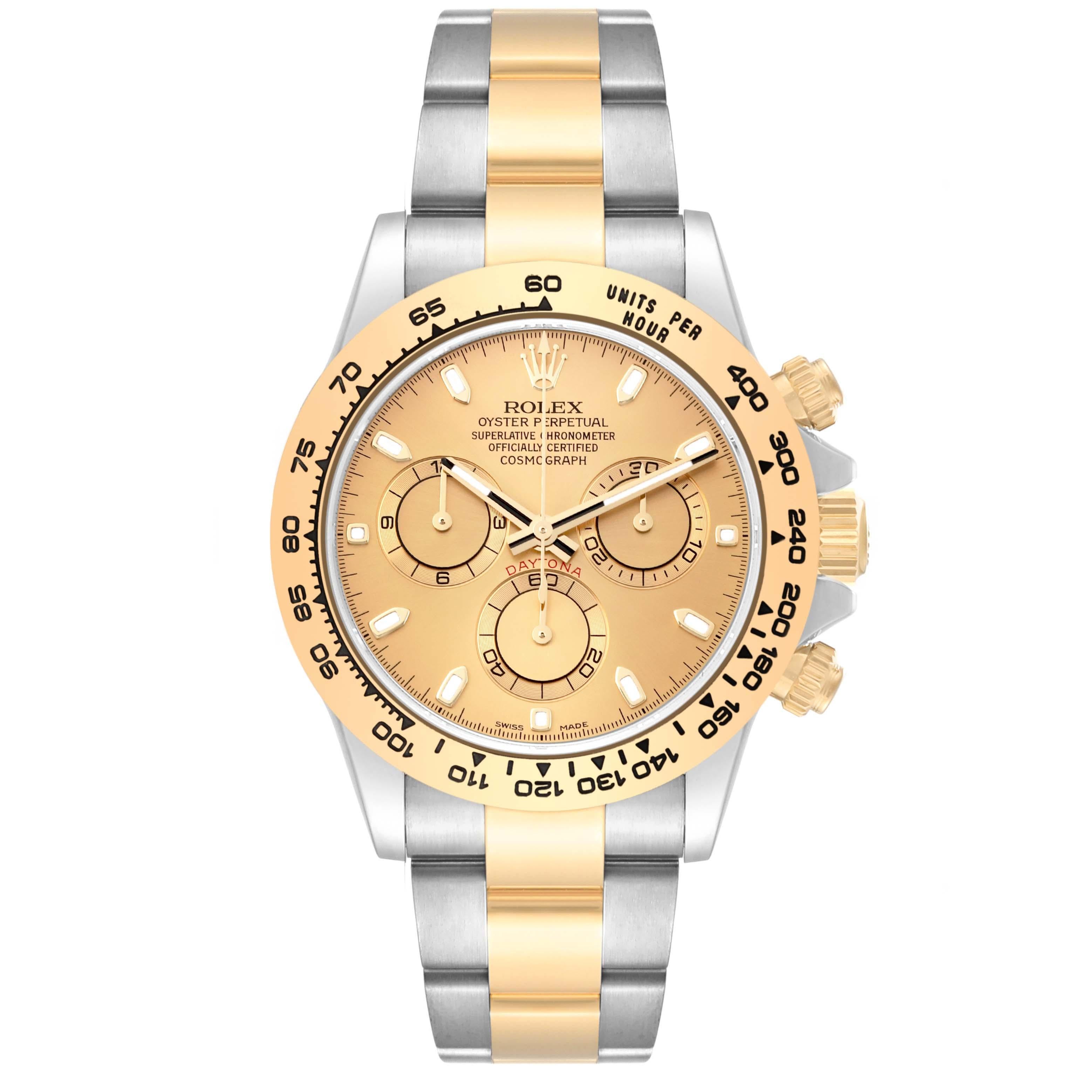 Rolex Cosmograph Daytona Champagne Dial Steel Yellow Gold Mens Watch 116503 For Sale 1