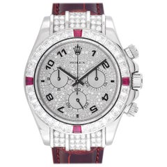Rolex Cosmograph Daytona Uhr mit Diamanten und Rubinen 116599