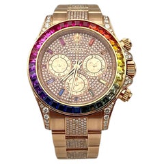 Rolex Cosmograph Daytona Everose rainbow aftermarket, with box and papers 2018