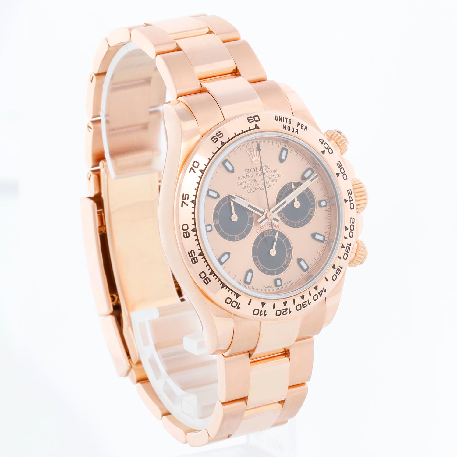 Rolex Cosmograph Daytona Men's Rose Gold Watch 116505 In Excellent Condition In Dallas, TX