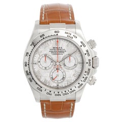 Rolex Montre Cosmograph Daytona en or blanc avec cadran en météorite pour hommes 116519