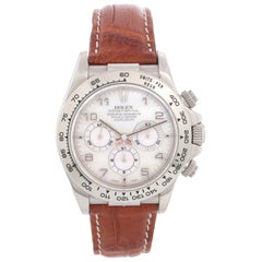 Rolex Cosmograph Daytona Men's White Gold Watch MOP Dial 16519