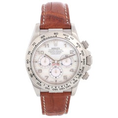 Montre Rolex Cosmograph Daytona pour hommes:: en or blanc:: cadran MOP 16519