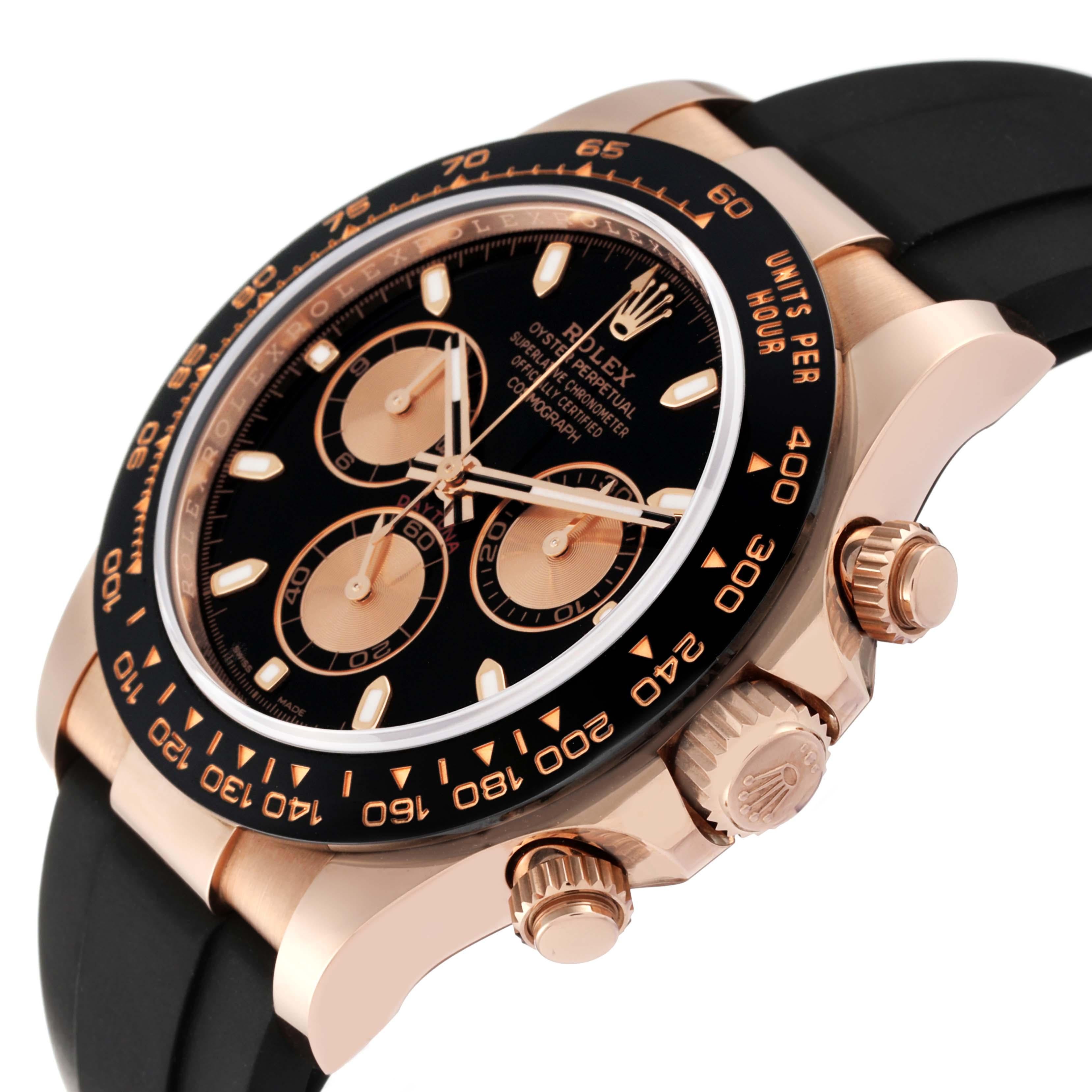 Rolex Cosmograph Daytona Oysterflex Rose Gold Mens Watch 116515 Box Card 1