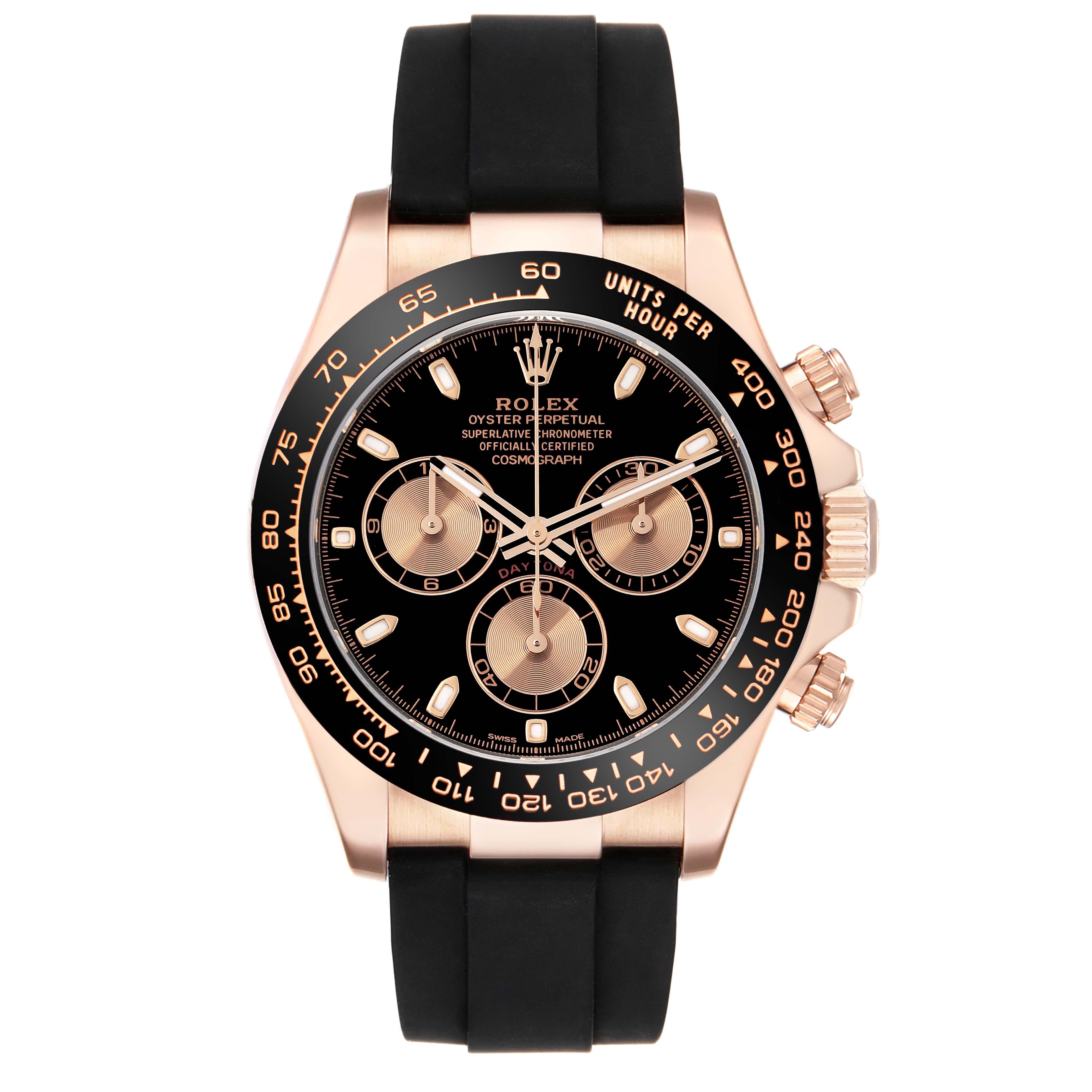 Rolex Cosmograph Daytona Oysterflex Rose Gold Mens Watch 116515