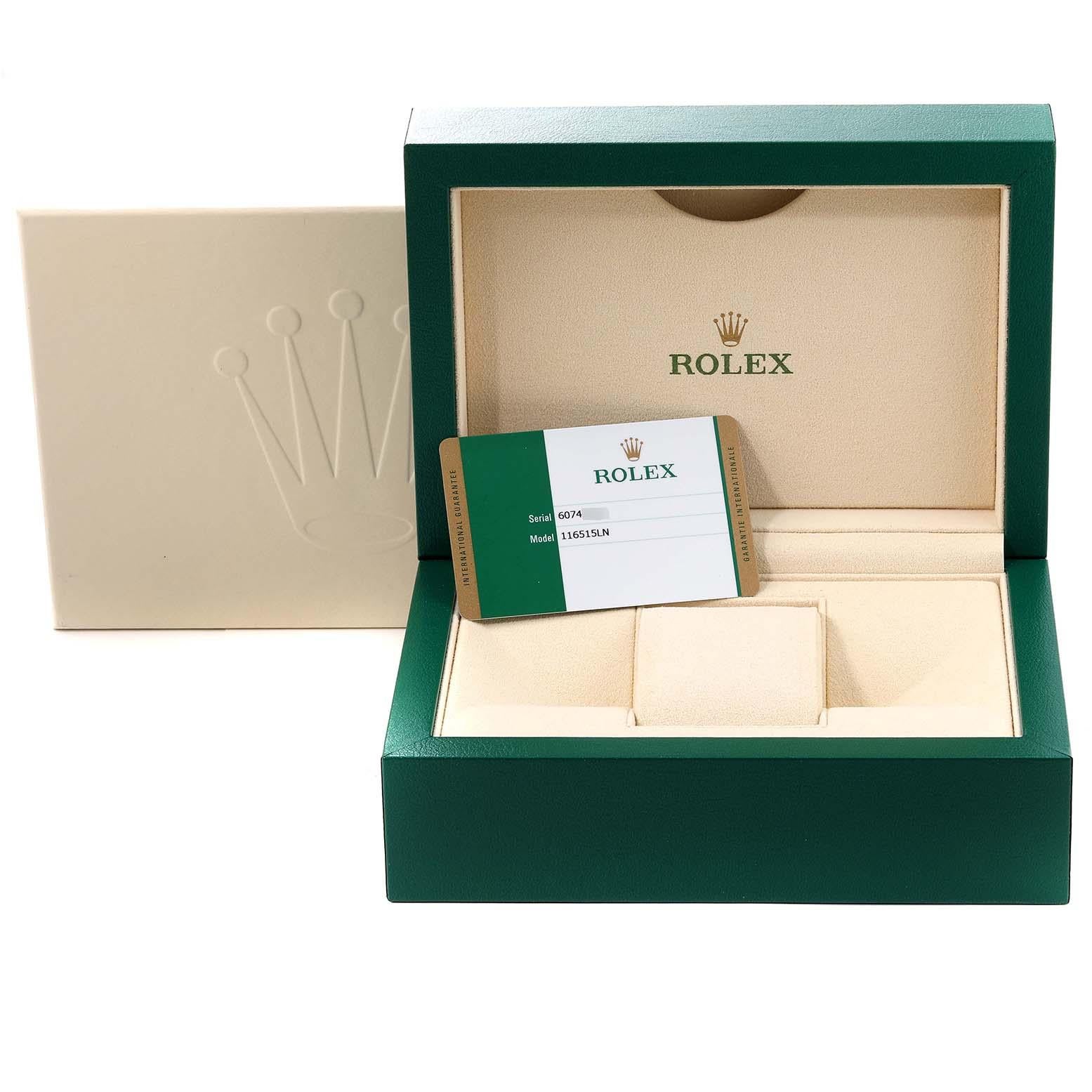 Rolex Cosmograph Daytona Rose Gold Mens Watch 116515 Box Card For Sale 7