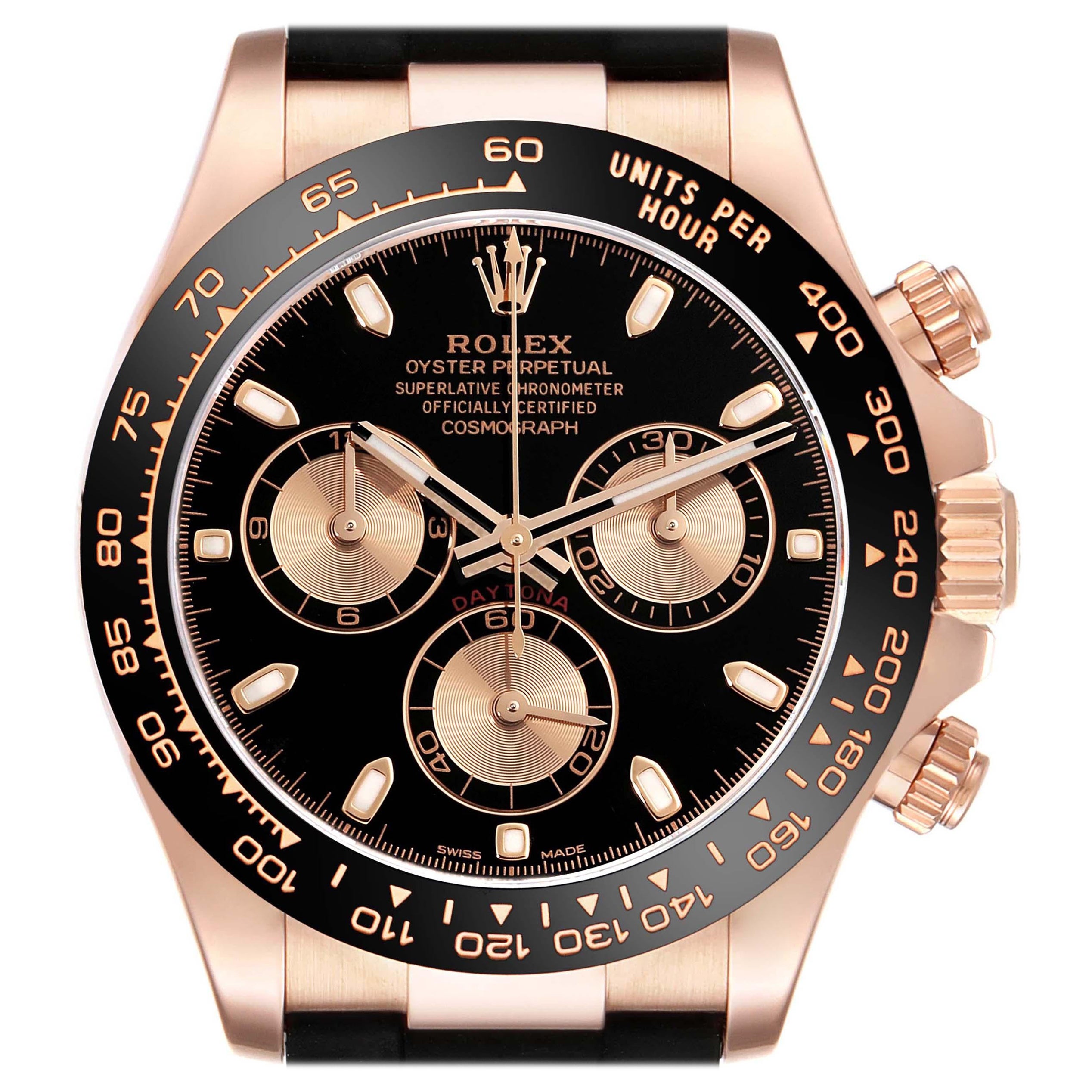 Rolex Cosmograph Daytona Rose Gold Mens Watch 116515 Box Card