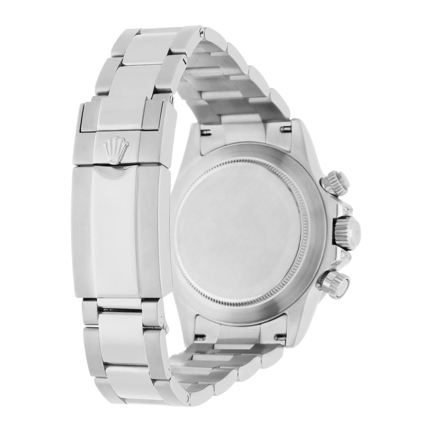 Square Cut Rolex Cosmograph Daytona Stainless Steel Rainbow Diamond Watch 116520 Customized