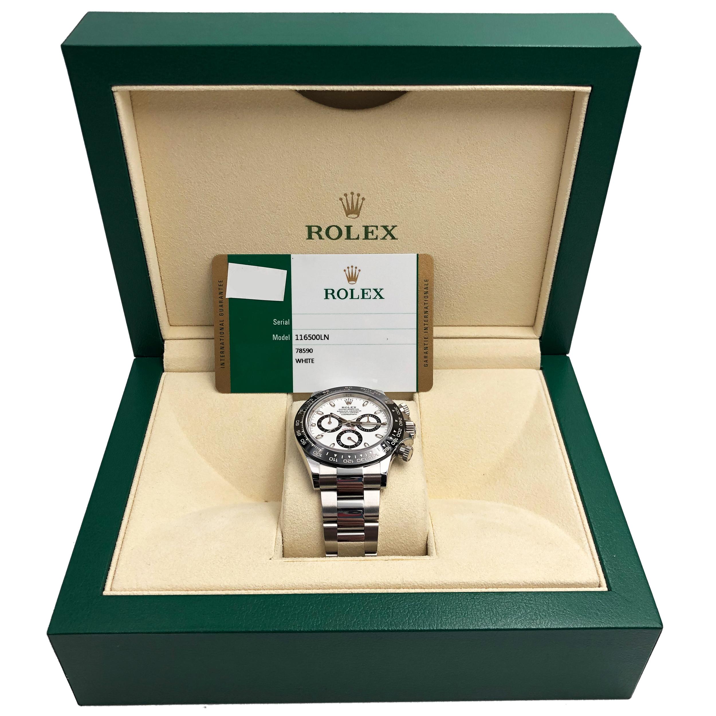 Rolex Cosmograph Daytona Steel Ceramic Bezel White Dial Automatic Watch 116500LN 3