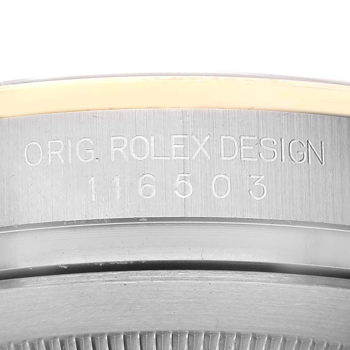 Rolex Cosmograph Daytona Steel Yellow Gold Black Dial Mens Watch 116503 Box Card 3
