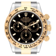 Rolex Cosmograph Daytona Steel Yellow Gold Black Dial Mens Watch 116503 Box Card