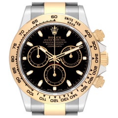 Rolex Cosmograph Daytona Steel Yellow Gold Black Dial Mens Watch 116503 Box Card