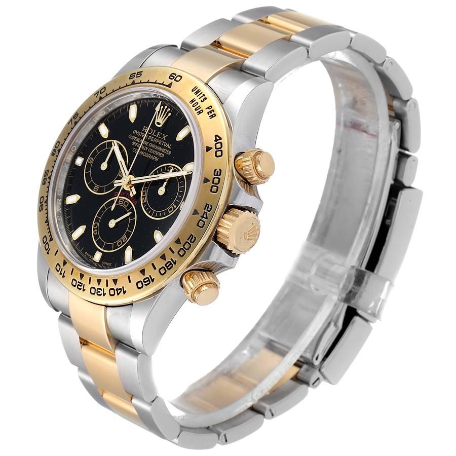 Men's Rolex Cosmograph Daytona Steel Yellow Gold Black Dial Mens Watch 116503