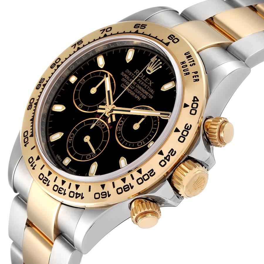 Men's Rolex Cosmograph Daytona Steel Yellow Gold Black Dial Mens Watch 116503