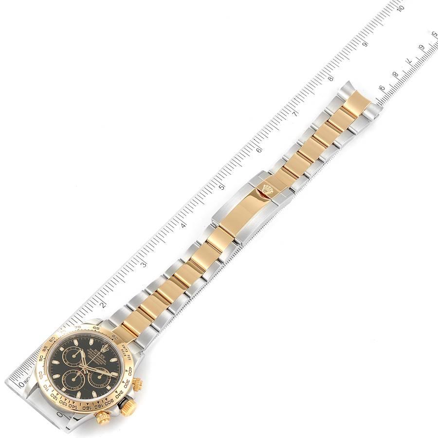 Rolex Cosmograph Daytona Steel Yellow Gold Black Dial Watch 116503 Box Card For Sale 5