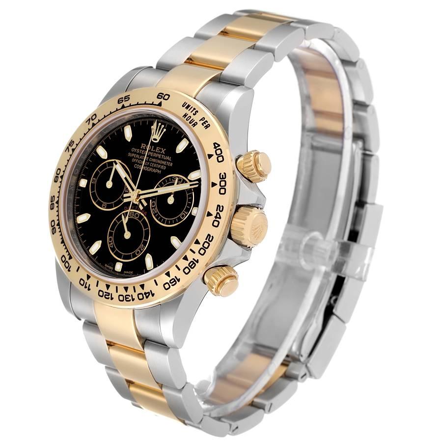 Men's Rolex Cosmograph Daytona Steel Yellow Gold Black Dial Watch 116503 Box Card For Sale