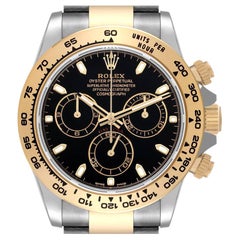 Rolex Cosmograph Daytona Steel Yellow Gold Black Dial Watch 116503 Box Card