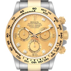 Rolex Cosmograph Daytona Steel Yellow Gold Diamond Dial Mens Watch 116503