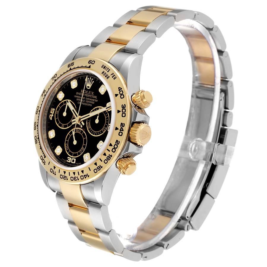 Men's Rolex Cosmograph Daytona Steel Yellow Gold Diamond Watch 116503 Box Card