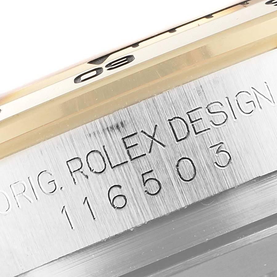 Rolex Cosmograph Daytona Steel Yellow Gold Diamond Watch 116503 Box Card For Sale 3