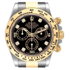 Rolex Cosmograph Daytona Steel Yellow Gold Diamond Watch 116503 Box Card