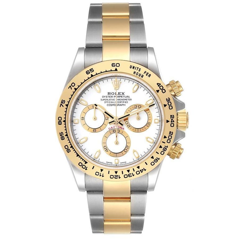 Rolex Cosmograph Daytona Steel Yellow Gold Mens Watch 116503 Box Card