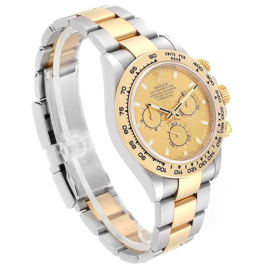 Rolex Cosmograph Daytona Steel Yellow Gold Men's Watch 116503 Box Card In Excellent Condition For Sale In Atlanta, GA