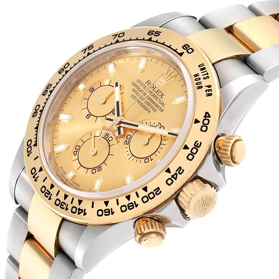 Rolex Cosmograph Daytona Steel Yellow Gold Men's Watch 116503 Box Card For Sale 2