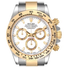 Rolex Cosmograph Daytona Steel Yellow Gold Mens Watch 116503 Box Card