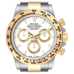Rolex Cosmograph Daytona Steel Yellow Gold White Dial Mens Watch 116503 Card