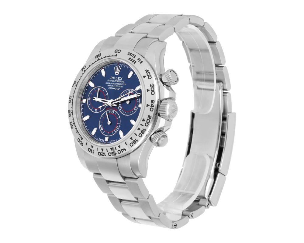 Modern Rolex Cosmograph Daytona White Gold 40mm Blue Dial 116509 Complete 2020