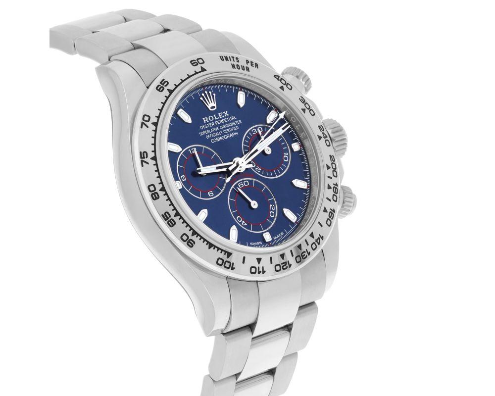 Rolex Cosmograph Daytona White Gold 40mm Blue Dial 116509 Complete 2020 1