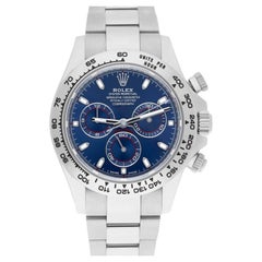 Rolex Cosmograph Daytona White Gold 40mm Blue Dial 116509 Complete 2020