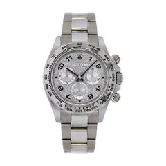 Rolex Cosmograph Daytona White Gold Diamond Pave Arabic Dial Watch 116509