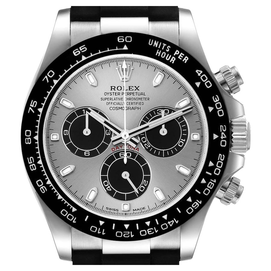 Rolex Cosmograph Daytona Oro Bianco Quadrante Grigio Orologio Uomo 116519 Scheda Scatola
