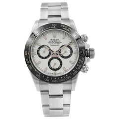 Rolex Cosmograph Daytona White Panda Dial Steel Automatic Mint Watch 116500LN