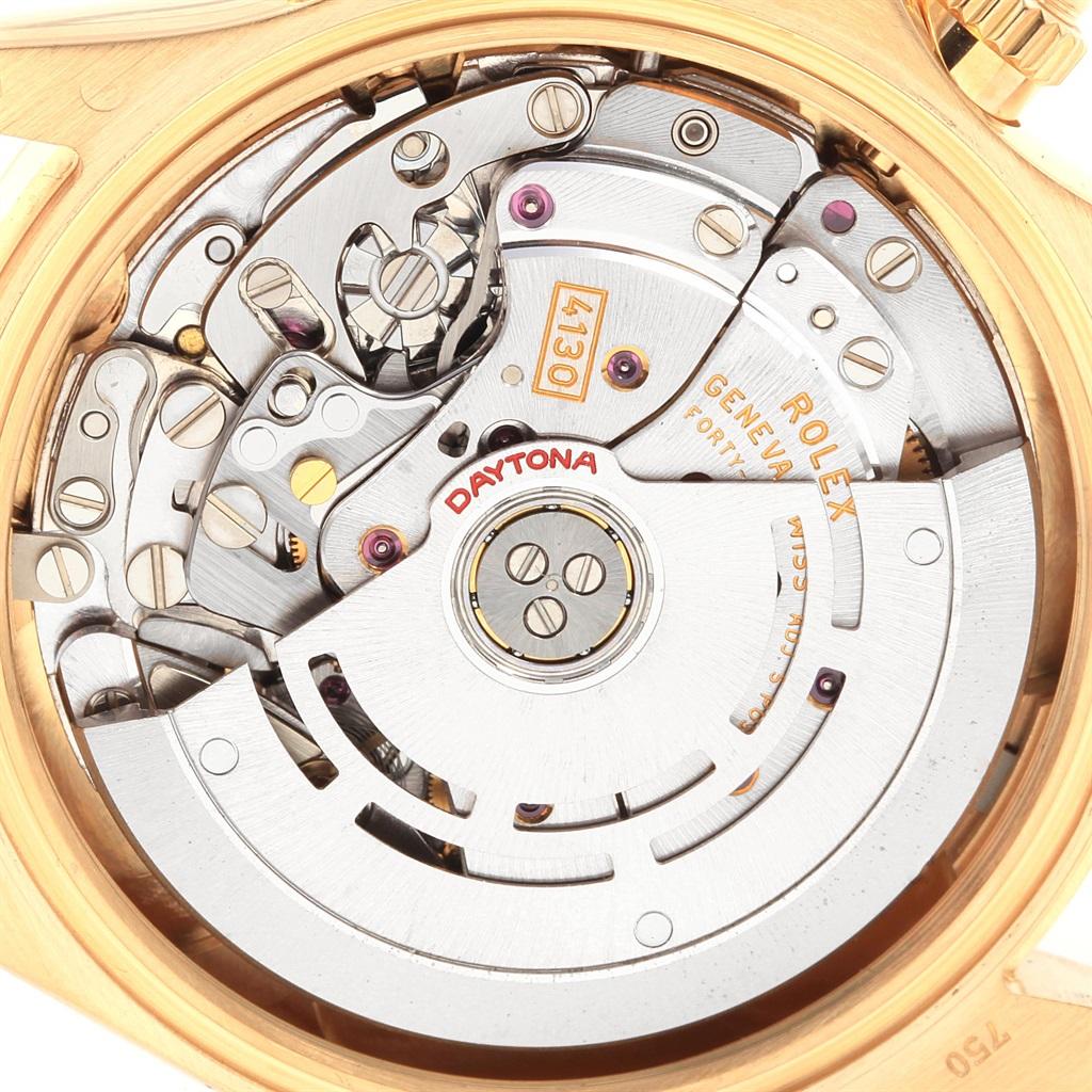 Rolex Cosmograph Daytona Yellow Gold Black Dial Men's Watch 116528 7