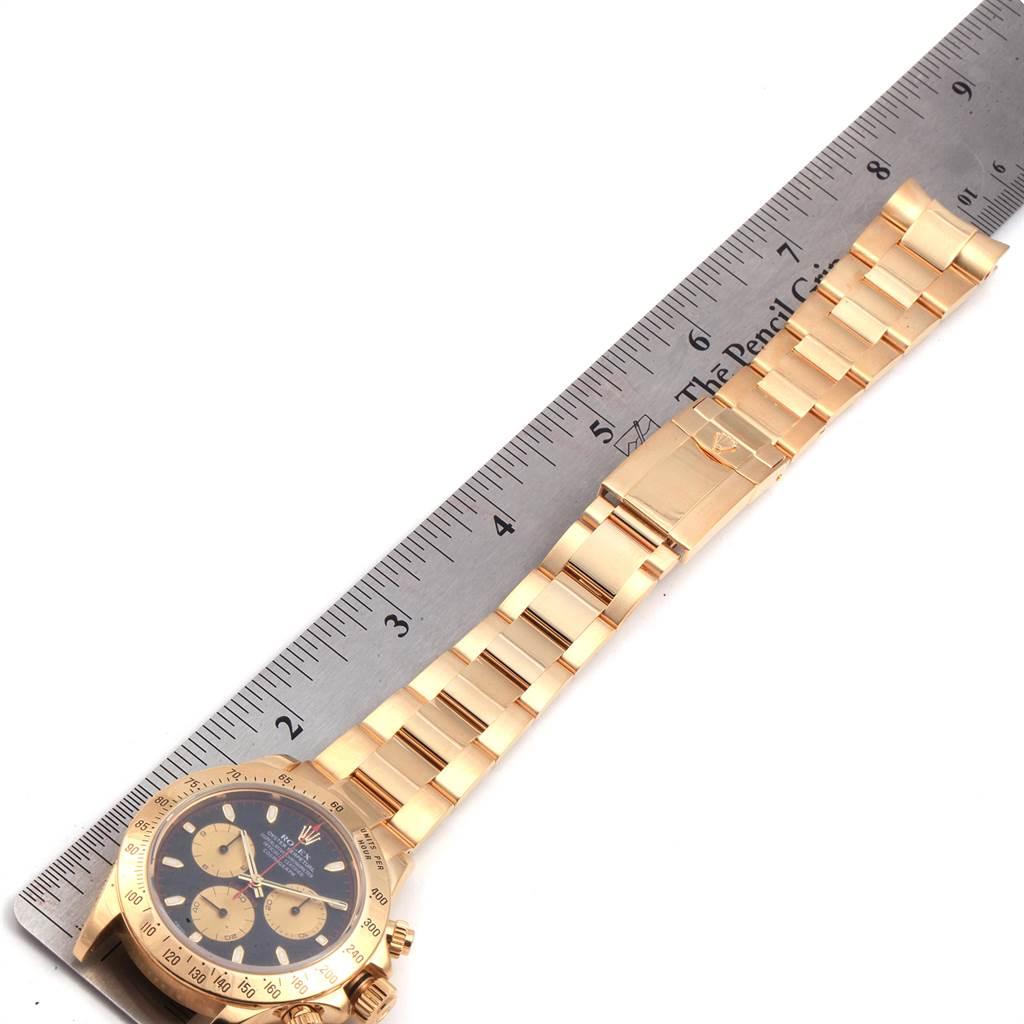 Rolex Cosmograph Daytona Yellow Gold Black Dial Men's Watch 116528 For Sale 7